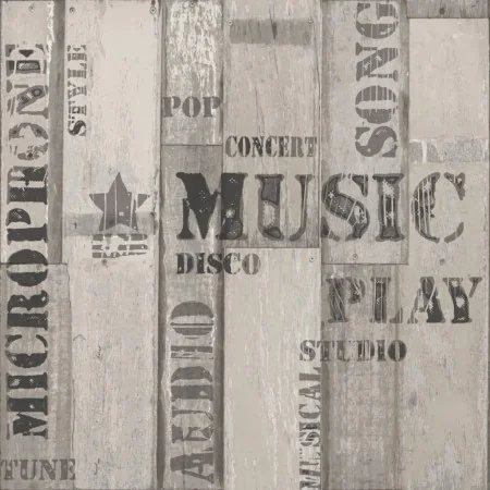 Urban Friends & Coffee Papel pintado tablas madera palabras gris negro by , Painted paper - Ref: Foro24-425305, Price: 20,44 ...