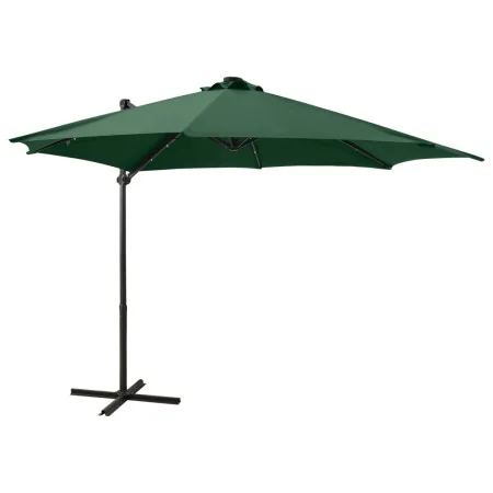 Sombrilla de jardín voladiza con palo y luces LED verde 300 cm von , Sonnenschirme - Ref: Foro24-312329, Preis: 188,31 €, Rab...