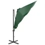 Sombrilla de jardín voladiza con palo y luces LED verde 300 cm von , Sonnenschirme - Ref: Foro24-312329, Preis: 188,31 €, Rab...