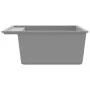 Fregadero de cocina con rebosadero granito gris by , Sinks - Ref: Foro24-147062, Price: 176,03 €, Discount: %
