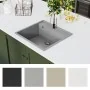 Fregadero de cocina con rebosadero granito gris by , Sinks - Ref: Foro24-147062, Price: 176,03 €, Discount: %