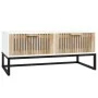 Mesa de centro hierro y madera contrachapada blanco 80x40x35 cm by , Coffee table - Ref: Foro24-352100, Price: 114,48 €, Disc...