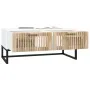 Mesa de centro hierro y madera contrachapada blanco 80x40x35 cm by , Coffee table - Ref: Foro24-352100, Price: 114,48 €, Disc...