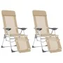 Sillas de camping plegables reposapiés 2 uds textilene crema von , Gartenstühle - Ref: Foro24-360147, Preis: 170,51 €, Rabatt: %