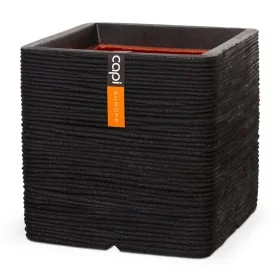 Capi Maceta cuadrada Nature Rib negro 50x50 cm by , Pots and planters - Ref: Foro24-429055, Price: 145,39 €, Discount: %