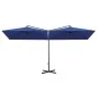 Sombrilla doble jardín con palo de acero azul celeste 600x300cm de , Sombrillas - Ref: Foro24-312561, Precio: 171,95 €, Descu...