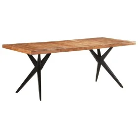 Mesa de comedor madera maciza de acacia 200x90x76 cm by , Kitchen and dining tables - Ref: Foro24-323571, Price: 389,80 €, Di...