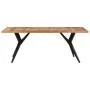 Mesa de comedor madera maciza de acacia 200x90x76 cm by , Kitchen and dining tables - Ref: Foro24-323571, Price: 372,37 €, Di...