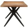 Mesa de comedor madera maciza de acacia 200x90x76 cm by , Kitchen and dining tables - Ref: Foro24-323571, Price: 372,37 €, Di...