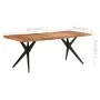 Mesa de comedor madera maciza de acacia 200x90x76 cm by , Kitchen and dining tables - Ref: Foro24-323571, Price: 372,37 €, Di...