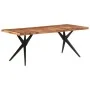 Mesa de comedor madera maciza de acacia 200x90x76 cm by , Kitchen and dining tables - Ref: Foro24-323571, Price: 372,37 €, Di...