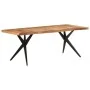 Mesa de comedor madera maciza de acacia 200x90x76 cm by , Kitchen and dining tables - Ref: Foro24-323571, Price: 372,37 €, Di...