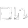 SCHÜTTE Grifo mezclador de fregadero con caño alto RIO grafito brillo by , Faucets - Ref: Foro24-435060, Price: 100,10 €, Dis...