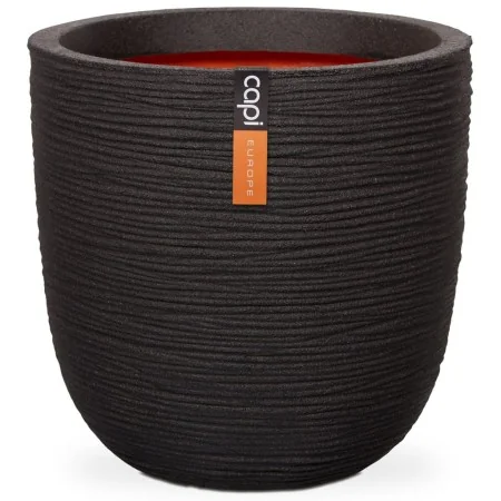 Capi Macetero Nature Rib negro 35x34 cm KBLR932 by , Pots and planters - Ref: Foro24-424233, Price: 61,95 €, Discount: %