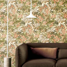 DUTCH WALLCOVERINGS Papel de pared Floral verde by , Painted paper - Ref: Foro24-437425, Price: 29,06 €, Discount: %