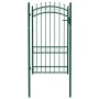 Puerta de valla con picos acero verde 100x175 cm by , garden gates - Ref: Foro24-146376, Price: 196,54 €, Discount: %