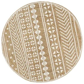 Alfombra de yute tejida a mano con estampado blanco 120 cm von , Teppiche - Ref: Foro24-133693, Preis: 43,43 €, Rabatt: %