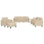 Juego de sofás con cojines 4 piezas tela microfibra crema von , Sofas - Ref: Foro24-3202312, Preis: 868,63 €, Rabatt: %