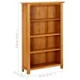 Estantería de 4 niveles de madera maciza de roble 70x22x110 cm de , Librerías y estanterías - Ref: Foro24-331735, Precio: 175...