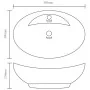 Lavabo lujo con rebosadero cerámica verde oscuro 58,5x39 cm by , Sinks - Ref: Foro24-146937, Price: 87,07 €, Discount: %