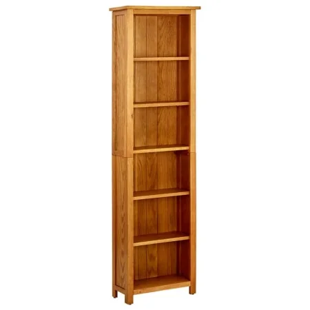 Estantería de 6 niveles madera maciza de roble 52x22x180 cm de , Librerías y estanterías - Ref: Foro24-331742, Precio: 214,36...
