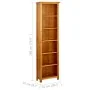 Estantería de 6 niveles madera maciza de roble 52x22x180 cm de , Librerías y estanterías - Ref: Foro24-331742, Precio: 214,36...