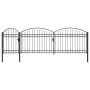 Puerta de valla jardín con arco superior acero negro 1,75x5 m de , Puertas de jardín - Ref: Foro24-144371, Precio: 533,02 €, ...