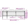 Puerta de valla jardín con arco superior acero negro 1,75x5 m de , Puertas de jardín - Ref: Foro24-144371, Precio: 533,02 €, ...