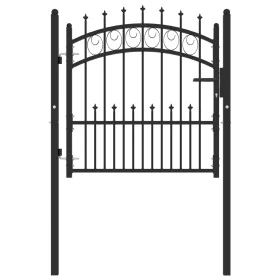 Puerta de valla con picos acero negro 100x100 cm von , Gartentore - Ref: Foro24-146388, Preis: 150,84 €, Rabatt: %