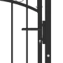 Puerta de valla con picos acero negro 100x100 cm by , garden gates - Ref: Foro24-146388, Price: 150,83 €, Discount: %