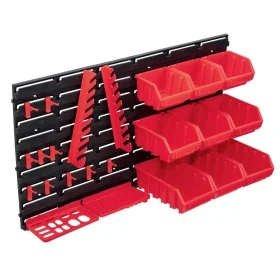 Kit de cajas de almacenaje 34 pzas paneles de pared rojo negro by , Tool cabinets - Ref: Foro24-150811, Price: 28,27 €, Disco...