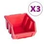 Kit de cajas de almacenaje 34 pzas paneles de pared rojo negro von , Werkzeugschränke - Ref: Foro24-150811, Preis: 28,27 €, R...