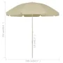 Sombrilla de playa amarillo arena 240 cm von , Sonnenschirme - Ref: Foro24-314703, Preis: 28,82 €, Rabatt: %