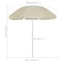 Sombrilla de playa amarillo arena 300 cm by , Umbrellas - Ref: Foro24-314715, Price: 40,37 €, Discount: %