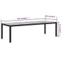 Mesa de jardín de vidrio templado ratán PE negra 250x100x75 cm by , Garden tables - Ref: Foro24-316725, Price: 236,86 €, Disc...
