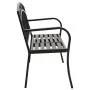 Banco de jardín con mesa acero negro 120 cm de , Bancos de jardín - Ref: Foro24-319584, Precio: 126,29 €, Descuento: %