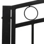 Banco de jardín con mesa acero negro 120 cm de , Bancos de jardín - Ref: Foro24-319584, Precio: 126,29 €, Descuento: %