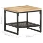 Mesa auxiliar de madera maciza de mango 40x40x35 cm by , Side tables - Ref: Foro24-320241, Price: 61,47 €, Discount: %