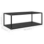 Mesa de centro vidrio templado negro 100x50x35 cm de , Mesas de centro - Ref: Foro24-322898, Precio: 73,81 €, Descuento: %