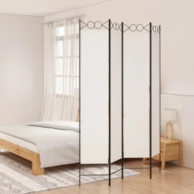 Biombo divisor de 4 paneles de tela blanco 160x220 cm von , Raumteiler - Ref: Foro24-350166, Preis: 45,29 €, Rabatt: %