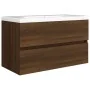 Mueble de lavabo madera de ingeniería roble marrón 80x38,5x45cm de , Muebles de baño - Ref: Foro24-815653, Precio: 63,07 €, D...