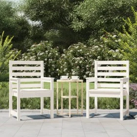Sillas jardín 2 uds madera maciza pino blanco 60x48x91 cm von , Gartenstühle - Ref: Foro24-824054, Preis: 149,74 €, Rabatt: %