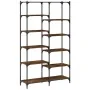 Estantería hierro madera ingeniería roble ahumado 100x32x170 cm by , Bookcases and shelves - Ref: Foro24-832790, Price: 111,2...