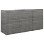 Cobertizo triple cubo basura ratán PE antracita 229x78x120 cm von , Halterungen für Abfallbehälter - Ref: Foro24-46735, Preis...