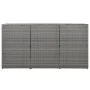 Cobertizo triple cubo basura ratán PE antracita 229x78x120 cm von , Halterungen für Abfallbehälter - Ref: Foro24-46735, Preis...