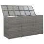 Cobertizo triple cubo basura ratán PE antracita 229x78x120 cm von , Halterungen für Abfallbehälter - Ref: Foro24-46735, Preis...