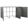 Cobertizo triple cubo basura ratán PE antracita 229x78x120 cm von , Halterungen für Abfallbehälter - Ref: Foro24-46735, Preis...