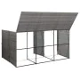 Cobertizo triple cubo basura ratán PE antracita 229x78x120 cm von , Halterungen für Abfallbehälter - Ref: Foro24-46735, Preis...