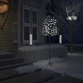 Árbol de Navidad 220 LEDs luz blanca fría flores de cerezo 220 cm by , Christmas lights - Ref: Foro24-51269, Price: 52,05 €, ...