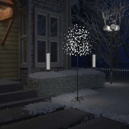 Árbol de Navidad 220 LEDs luz blanca fría flores de cerezo 220 cm by , Christmas lights - Ref: Foro24-51269, Price: 52,05 €, ...